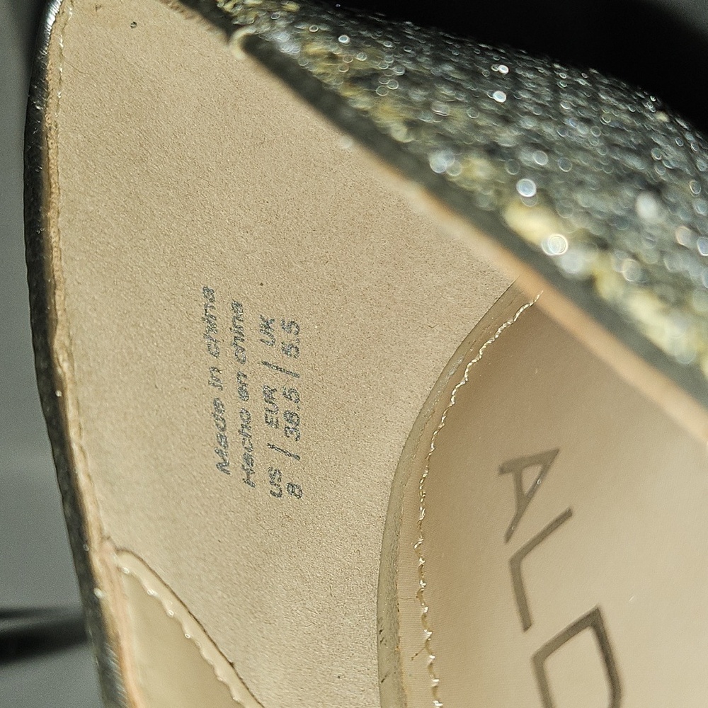 Aldo Fran Silver Platform Heels Size 8 - Picture 8 of 16